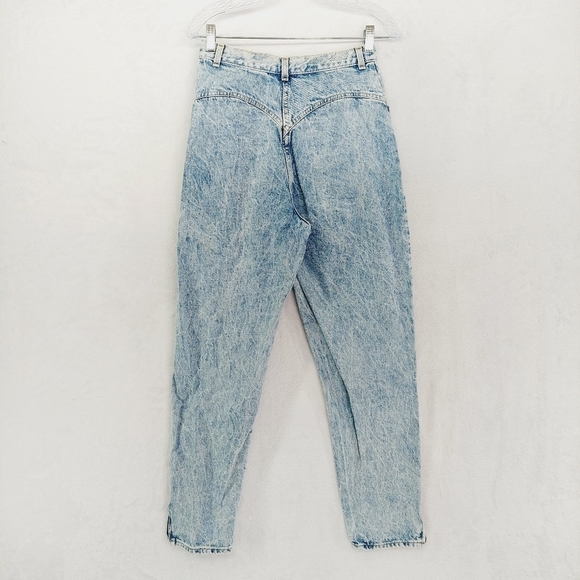 Vintage Light Blue Cotton High Rise Tapered Jeans 1813 - Picture 4 of 8